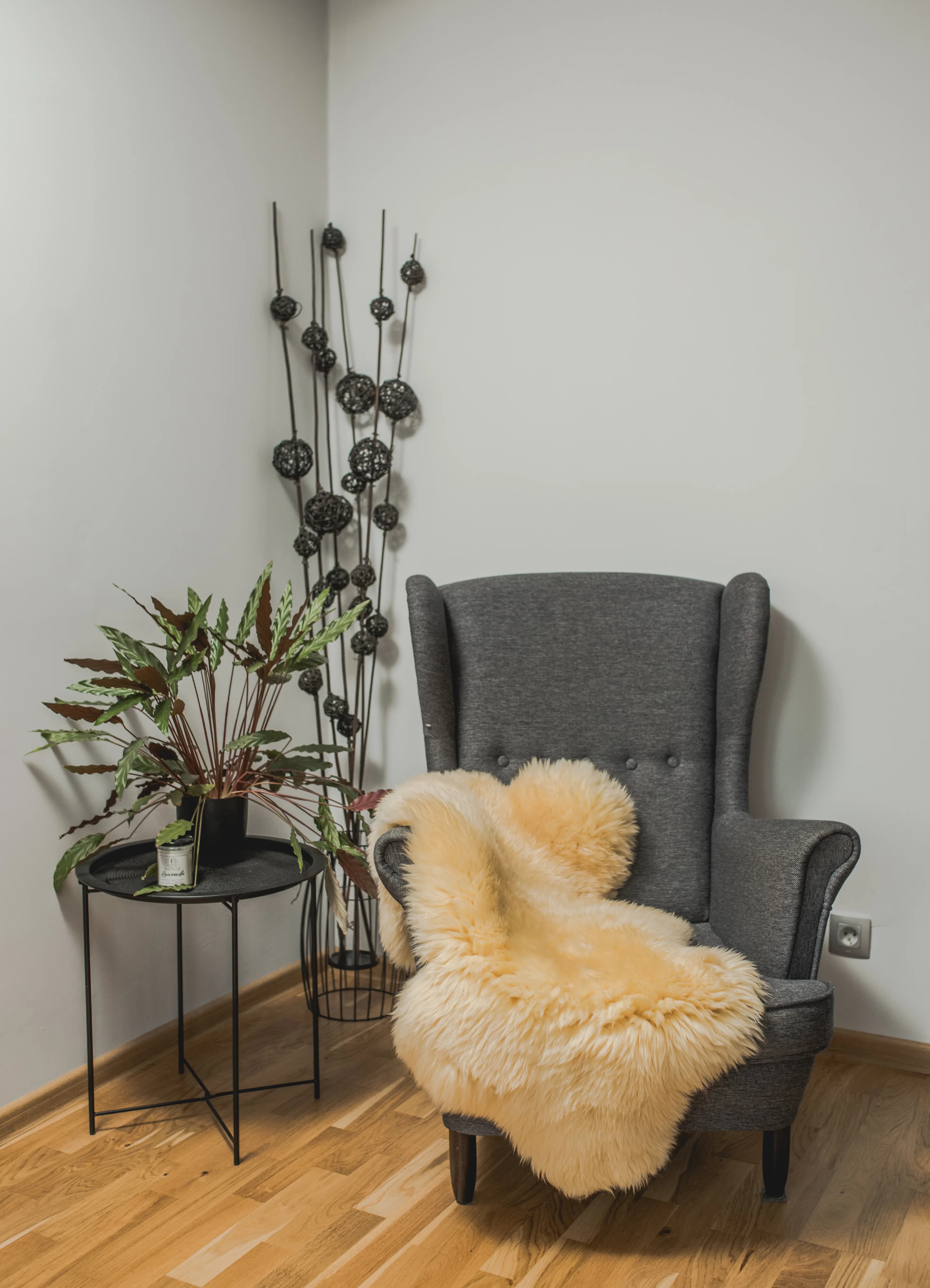Sheepskin, long-haired healing relugan