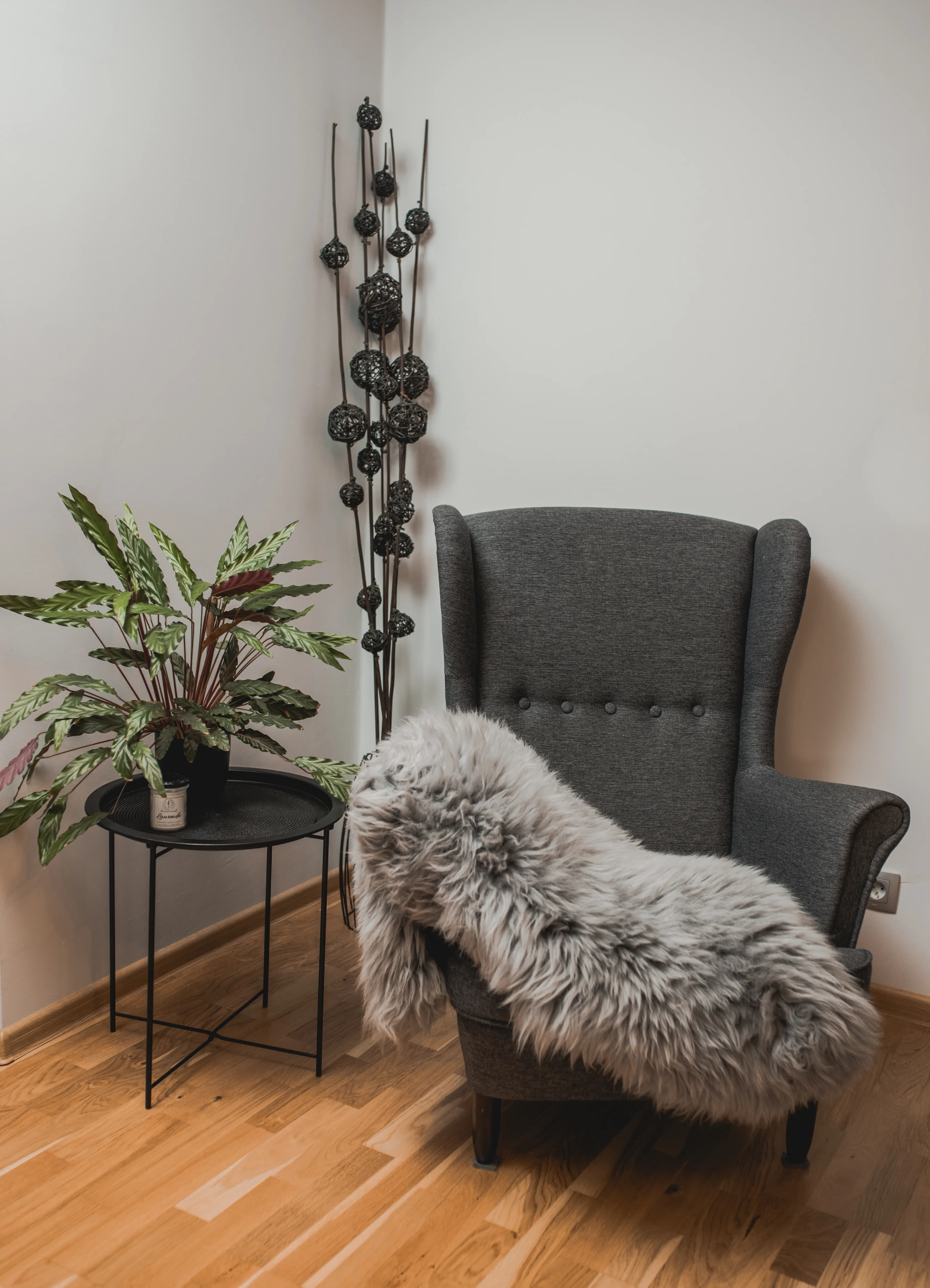 Dyed Grey Sheepskin