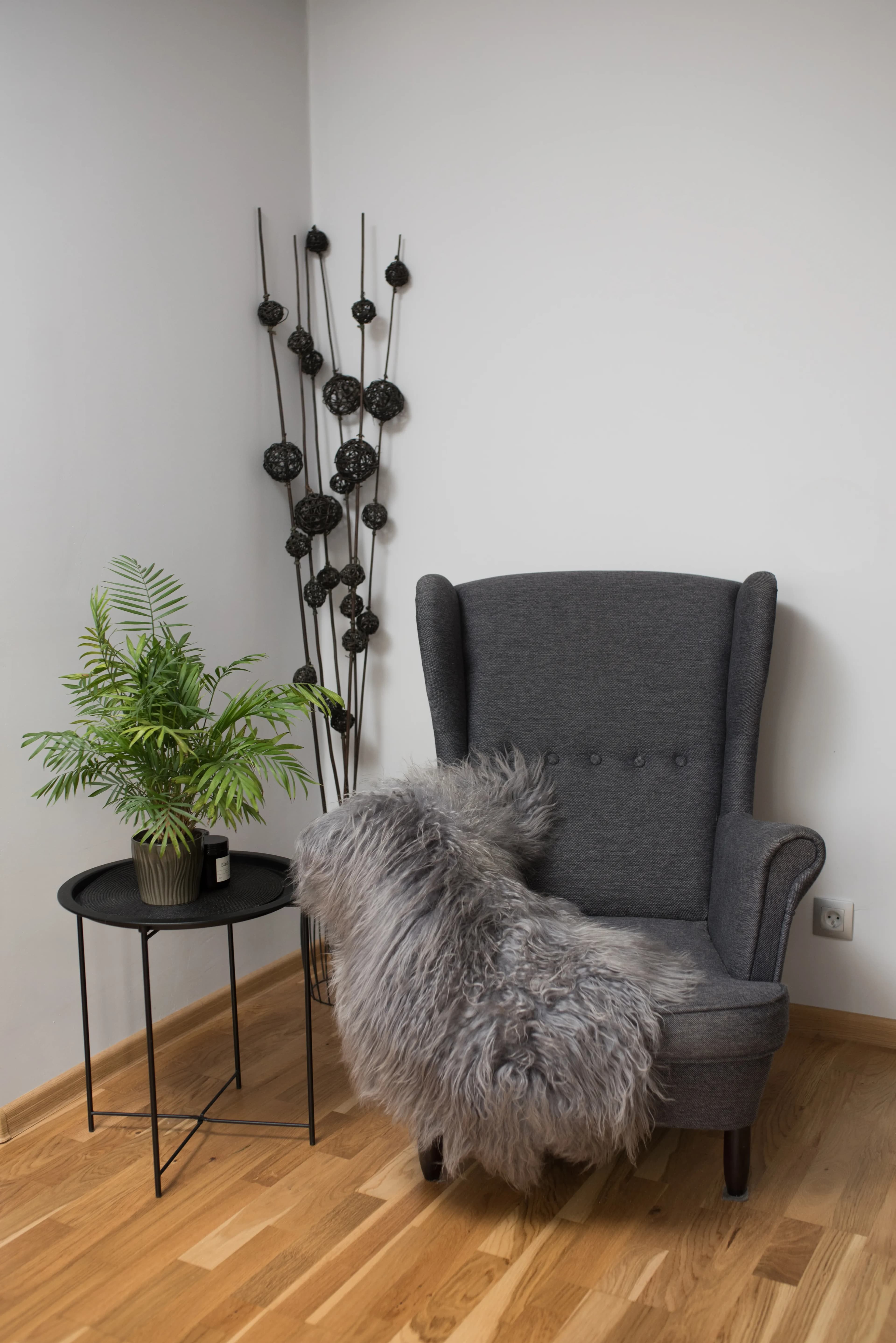 Icelandic Sheepskin "Grey Breeze" Curly Wool